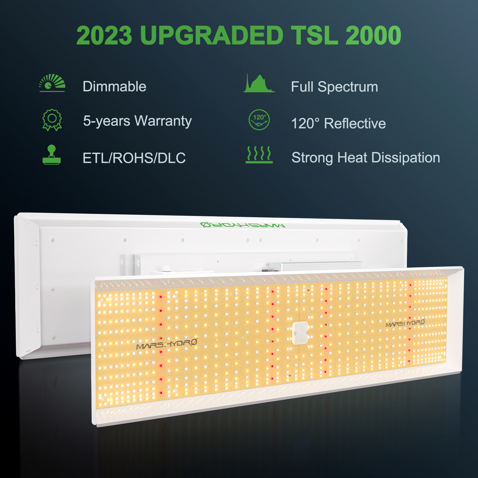 Mars Hydro TSL 2000 300W Vollspektrum LED-Pflanzenlampe 