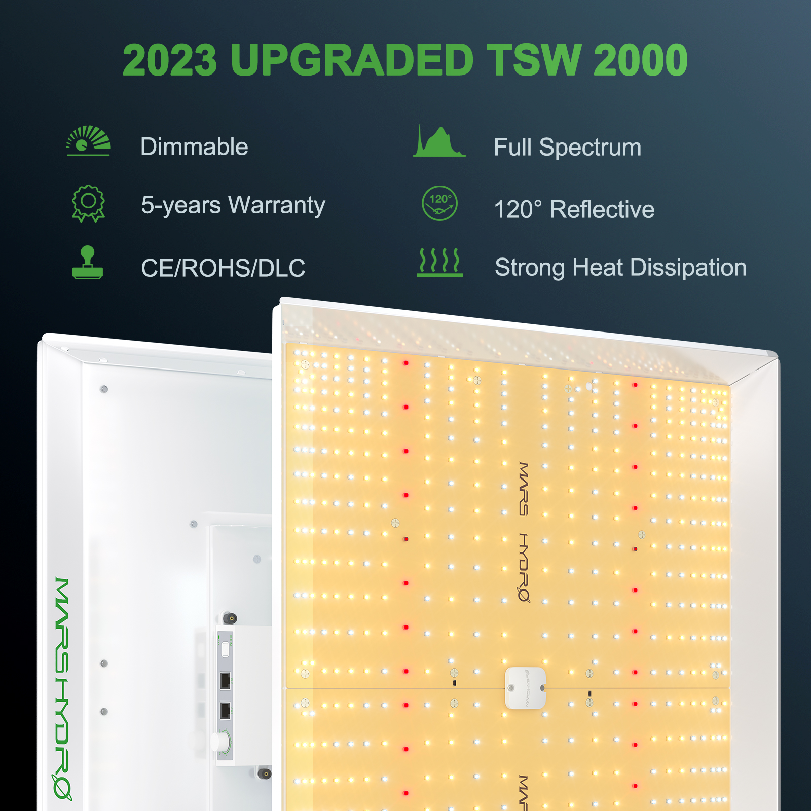 Mars Hydro TSW 2000 300W Vollspektrum LED-Pflanzenlampe 